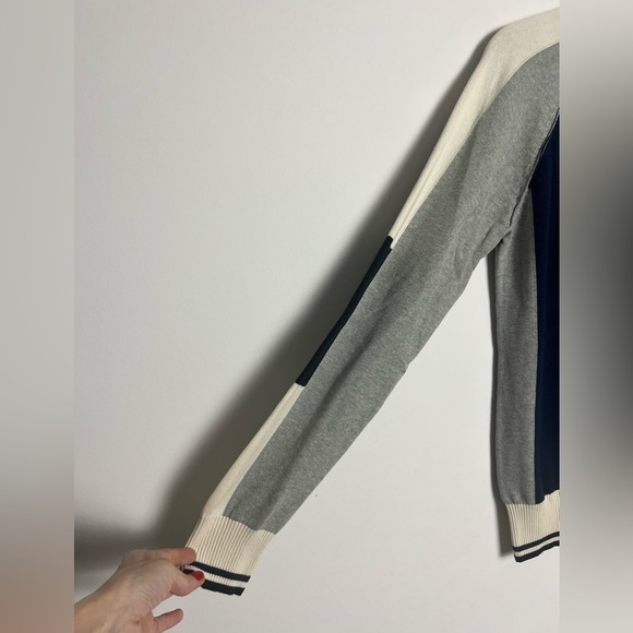 NEW Cutter & Buck New England Patriots Stride Colorblock 100% Cotton Sweater L - Picture 10 of 14